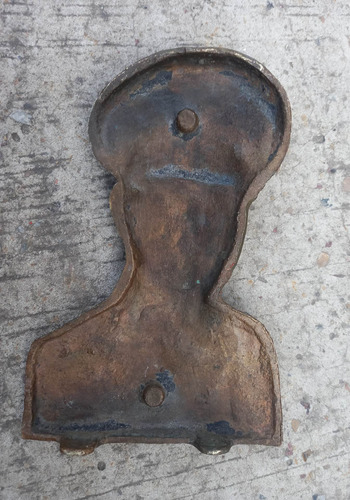 Antigua Figura Rostro En Bronce De Juan Domingo Perón (Usado)