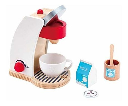 Cafetera De Madera De Juguete Multicolor Para Niños