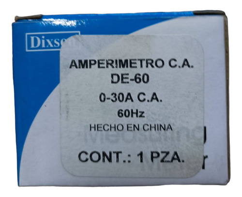 Amperímetro Analógico Dixsen 0-30amp Ac 60×60mm