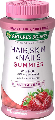 Nature's Bounty Cabello Piel Y Uñas 140 Gummies Con Biotina