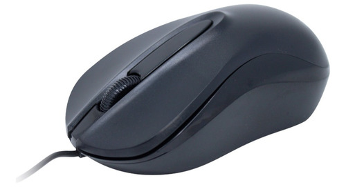 Mouse Óptico Alámbrico Negro 1200 Dpi Quaroni Maq01n /vc