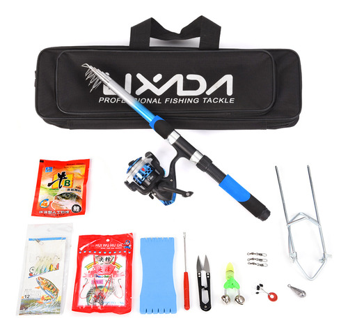 Kit De Vara De Pesca Spinning Tackle Reel Fishing Iscas