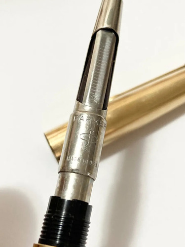 Antiga Caneta Tinteiro Parker Made In Usa Ouro 12k 1/10 (Usado)