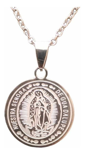 Medalla Virgen De Guadalupe Acero Inoxidable 23 Mm