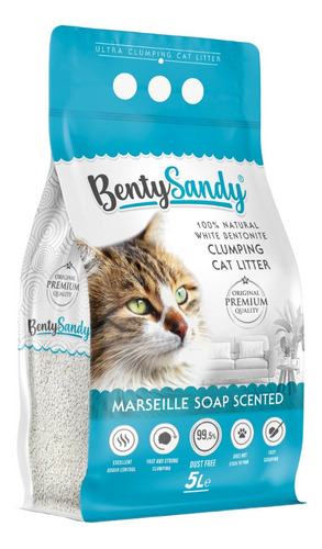 Arena Gatos Absorbente Aglomerante Marsella Bentysandy 5 L