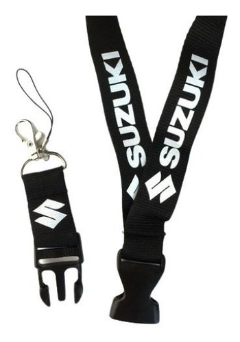 Cuerda Colgante Cuello Llavero Carro Moto Marca Logo Suzuki