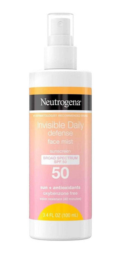 Neutrogena Invisible Daily Defense Face Mist Spf 50