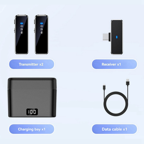 Micrófono Lavalier Inalámbrico Micrófono Lavalier Portátil D