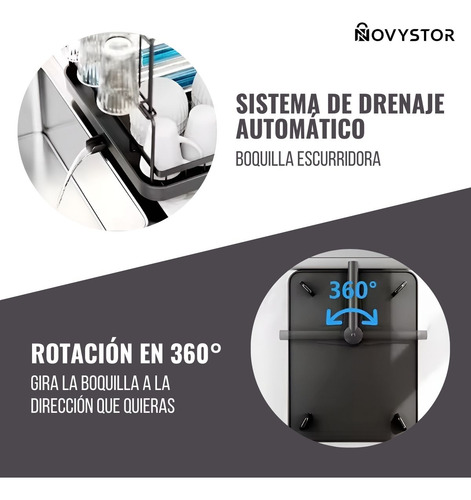 Secaplatos Escurridor Acero Inoxidable De 2 Niveles +drenaje
