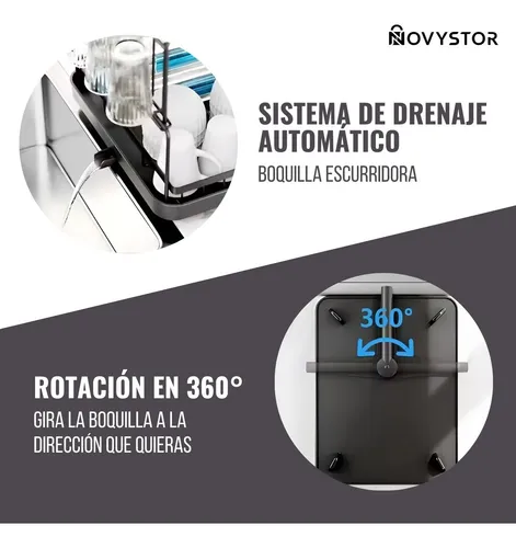 Secaplatos Escurridor Acero Inoxidable De 2 Niveles +drenaje