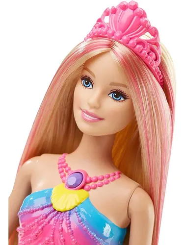 Barbie Dreamtopia Rainbow Lights Boneca Sereia Loira Com