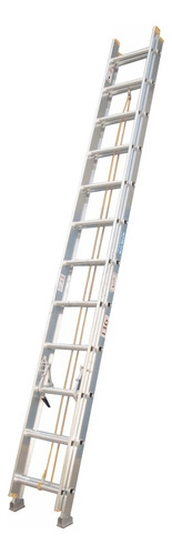 Escalera De Aluminio Extensible 12 Escalones 6+6 1,80 A 2,70