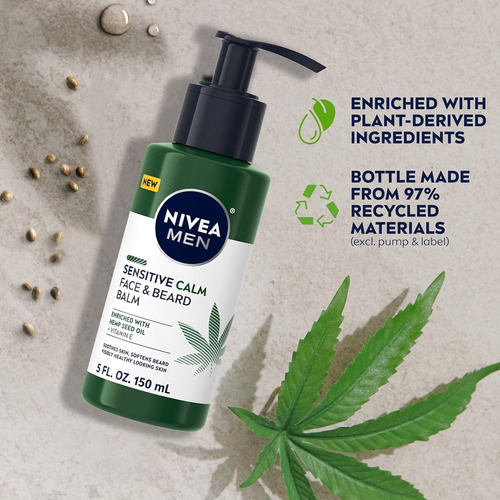 Nivea Men Sensitive Calm Face And Beard Balm, Bálsamo Para B