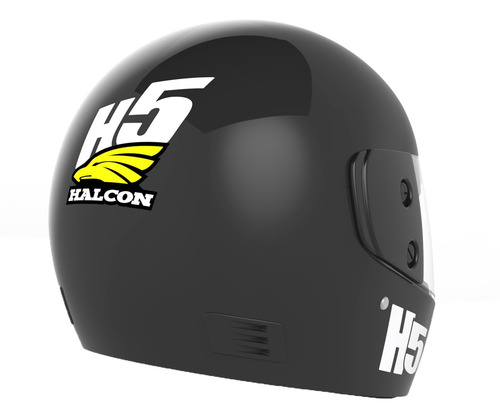 Casco Moto Halcon H5 Integral Negro Tienda Oficial