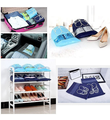 Bolsas Organizadoras Zapatos Viaje 10 Piezas Con Cordón