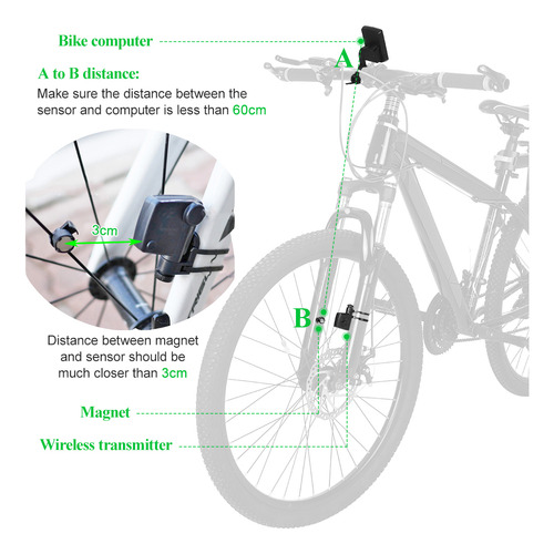 Medidor De Velocidade De Bicicleta, Cronômetro, Bicicleta, M