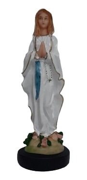 Estatua De La Virgen De Lourdes  - 20 Cm - Irrompible - Goma