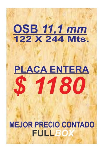 Imagen 3 de 5 de Chapon Tablero Osb 8 Mm 122 X 244 Mt Mejor Precio Fullbox