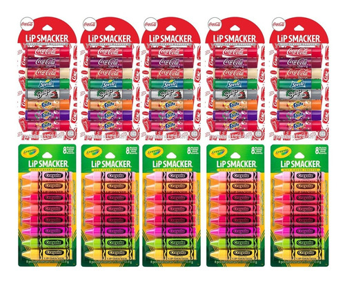 Kit 10 Party Pack: Coca-cola Y Crayola - Lip Smacker