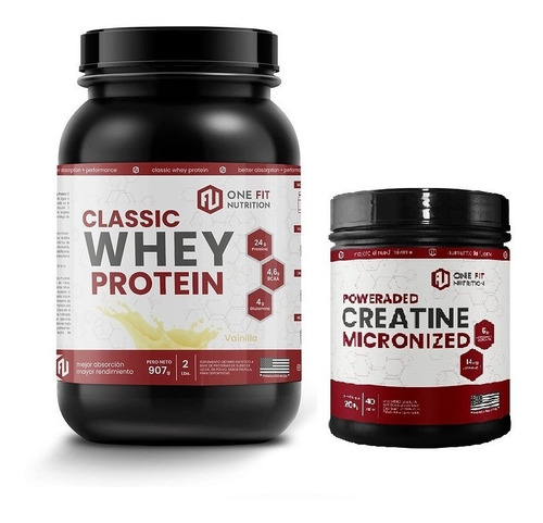 Creatina Monohidrato Y Whey Protein Concentrada One Fit 2lb