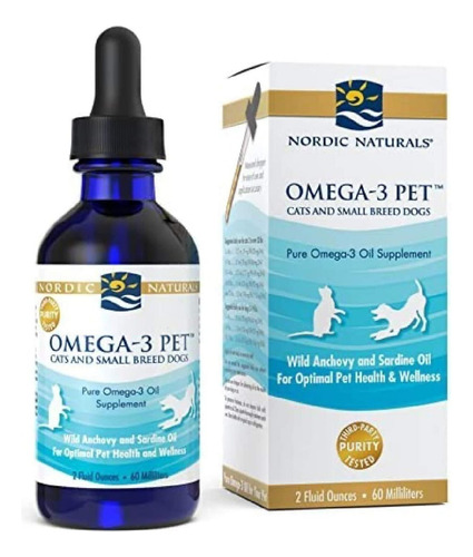 Nordic Naturals Omega-3 Mascota, 304mg Deomega-3 En 1ml