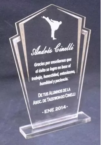 Placas Conmemorativas De Acrilico Grabado Laser 25x35 Cm