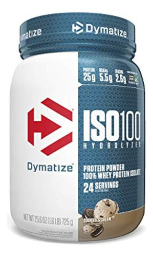 Polvo De Proteína Hidrolizada Iso100 De Dymatize, 100 % Prot