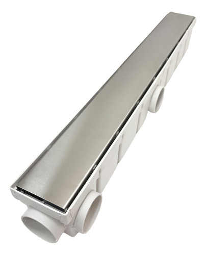 Ralo Linear 6x50 Inox Cega Com Coletor Branca Conect Icg