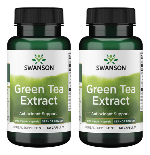 Swanson Extracto Té Verde 500 Mg 60 Cápsulas X2