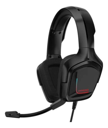 Auriculares Onikuma K20 para jugadores negros con luz LED RGB
