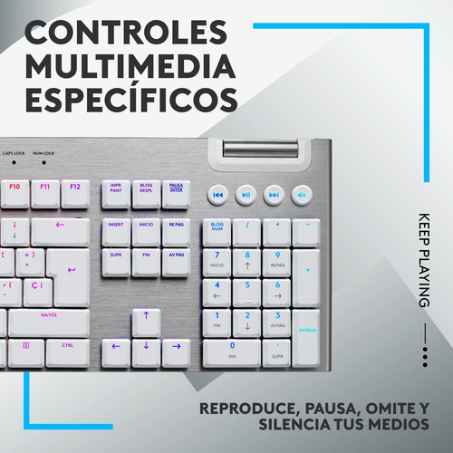 Imagen 4 de 8 de Teclado Gamer Mecánico Logitech G815, Lightsync Rgb - Blanco