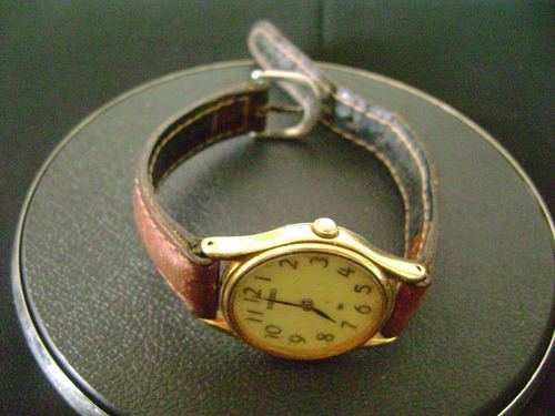 Relógio De Pulso Feminino Em Plaque De Ouro Seiko