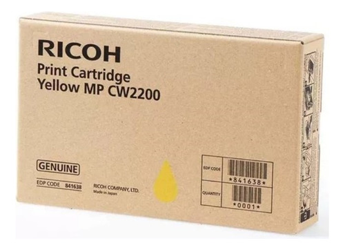Cartucho Corante Yellow Original Ricoh 841723 Cw2200 Cw2201