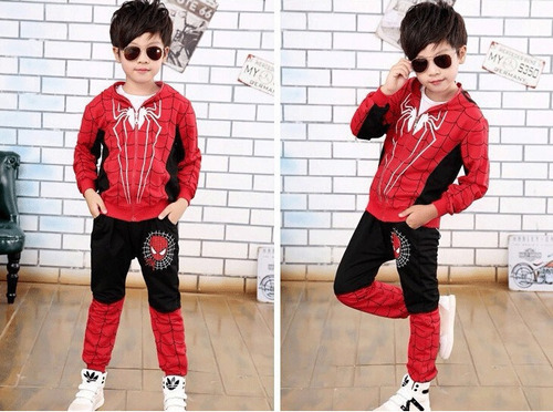 Conjunto De Spiderman For Niño Sudadera Y Pantalon