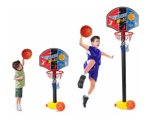 Aro Basket Con Tablero + Pelota Infantil 1.20mts Crazy Shop