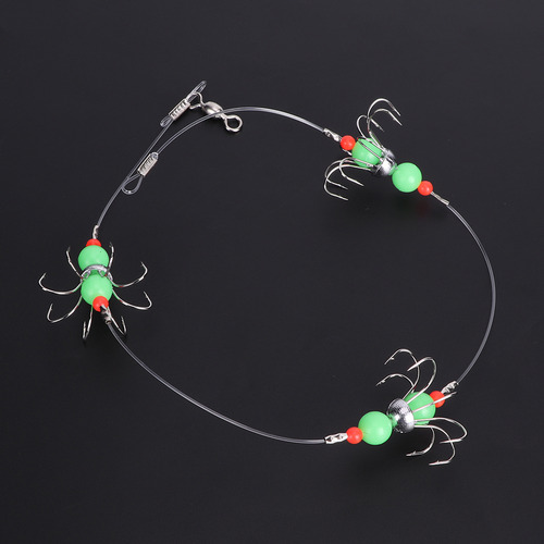 Collar Luminous Octopus Fishhook, Calamar, Púas, Noche