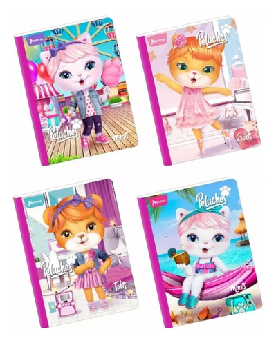 Cuaderno Cosido Rayado Peluches X 100h - Norma - X12 Unid