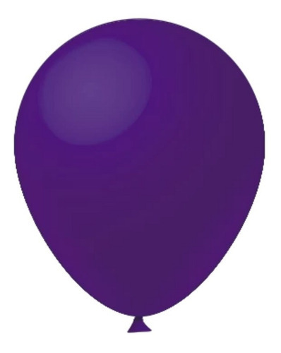 Bexiga Balão Liso 9 Polegadas 50 Unidades Cor Roxo