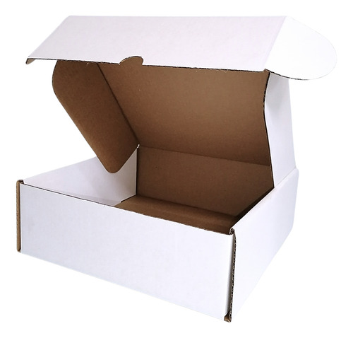 Mailbox 30x30x10cm 100 Pza Caja Para Envios Corrugado Blanco Blanco