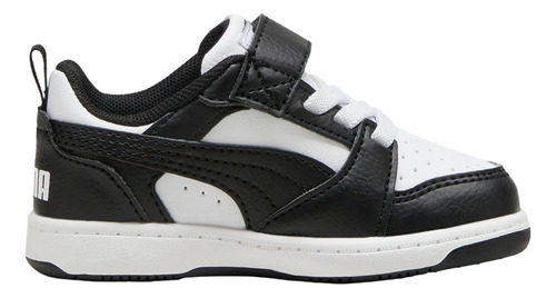 Puma Rebound V6 Lo Inf Para Niño Color Negro, Blanco