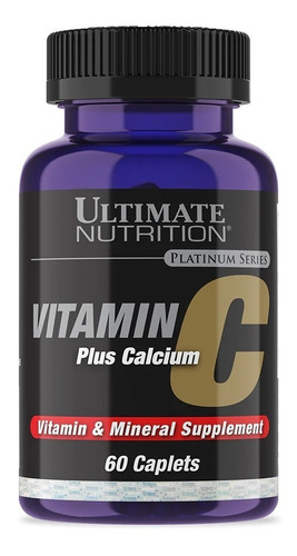 Ultimate Nutrition | Vitamin C Plus Calcium | 60 Caplets