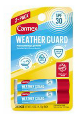 Carmex Balsamo Weather Guard Pack X2  30 Spf