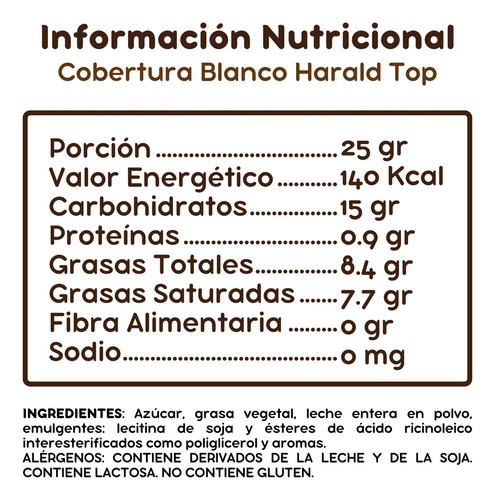 Chocolate Harald Blanco En Gotas 1kg