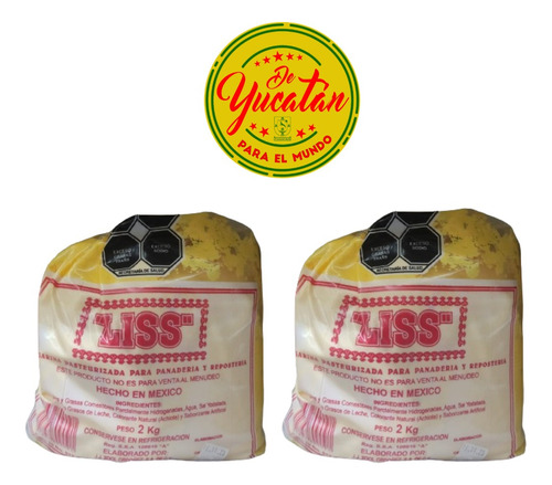 2kg Margarina Liss Yucateca Original Para Marquesitas Y Pan