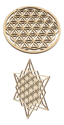 2 Uds Geometría Sagrada Escultura De Pared Meditación