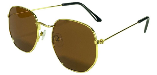 Óculos De Sol Hexagonal Masculino Feminino Proteção Uv400