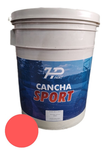 Pintura Para Cancha Deportiva Color Rojo Claro. Cuñete