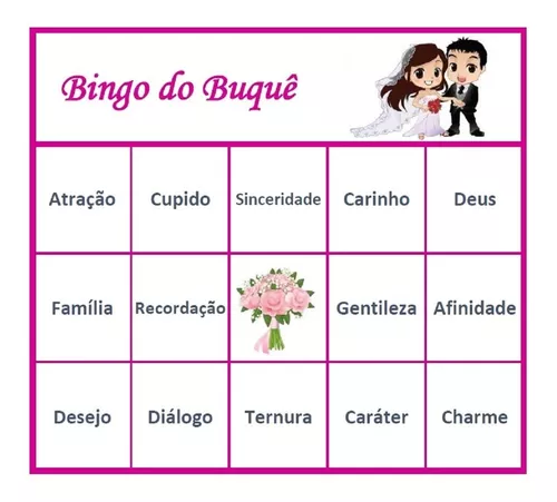 104 Cartelas Bingo Do Amor Personalizado Pdf