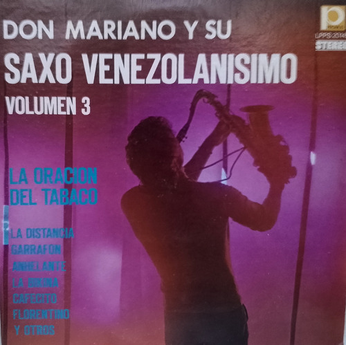 Disco Lp - Don Mariano Y Su Saxo / Volumen 3 / La Oracion 