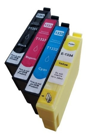 Kit 4 Cartuchos Compatíveis Epson Tx125/135/133/123/25